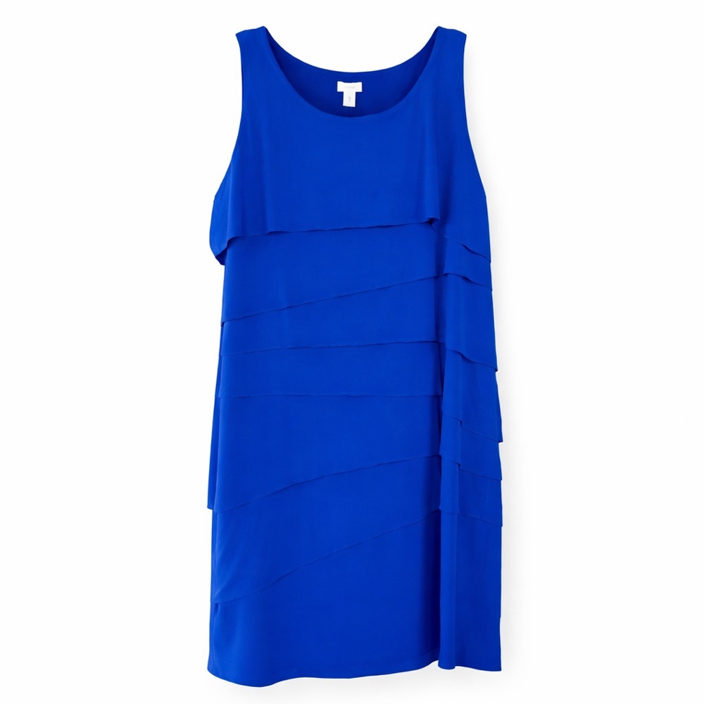 Chico’s Cobalt Blue Layered Cocktail Dress Size 3 XL